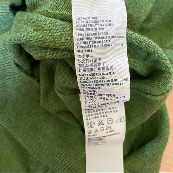 Abercrombie kids Vintage Green Bow Diamond Cardigan Sweater girls XL (0126) - Picture 8 of 12